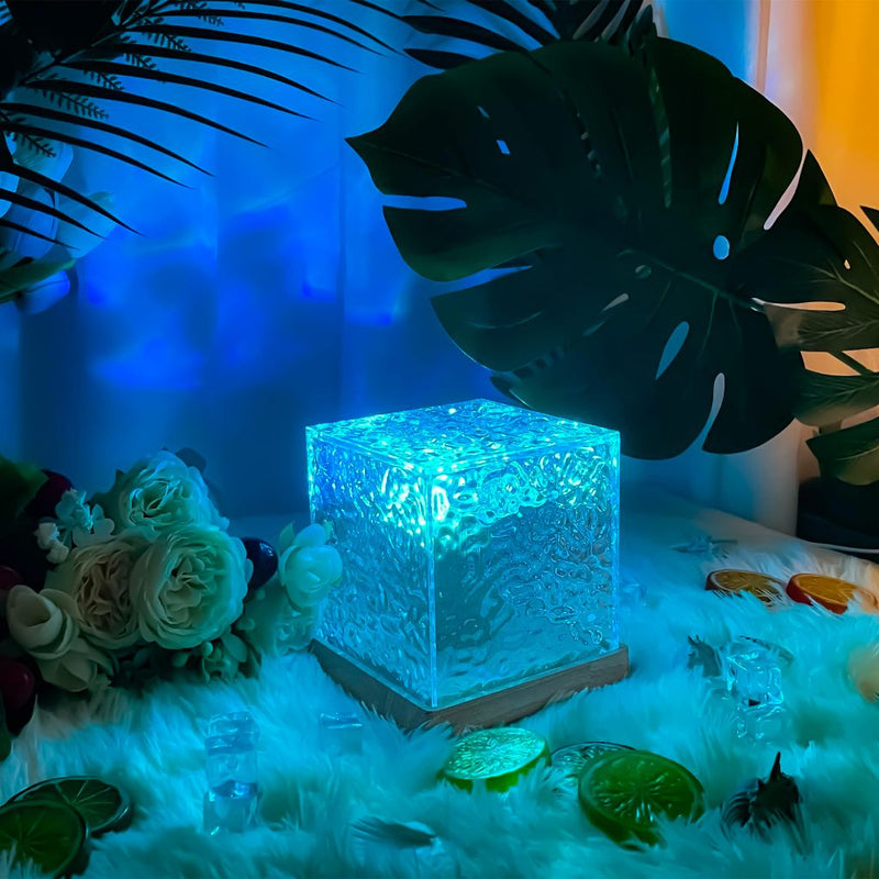 ✨Luz AuraWave🌊 - Projeção de padrão de água dinâmica de 16 cores - Luz atmosférica com controle remoto