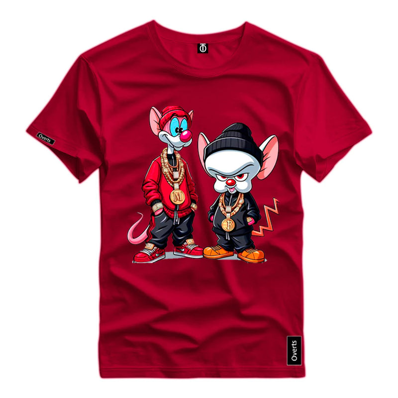 Camiseta Personalizada _  Pink e Cerebro _ Camisa Estampada 100% Algodao