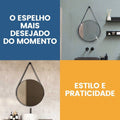 Espelho Redondo Adnet 50cm com Suporte e Alça – Exclusivo Setor Premium