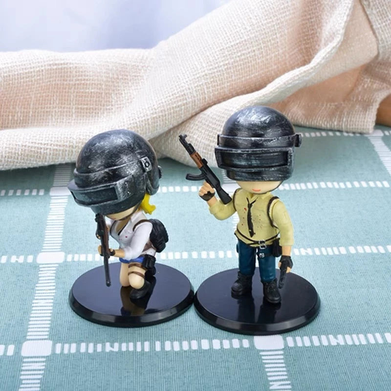 Boneco Jogo PUBG MOBILE Figuras de Ação Bonecos de Ação Decoração Anime Miniatura 9CM